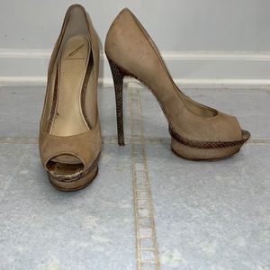 Brian Atwood Tan Peeptoe